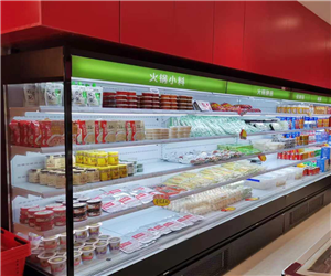 江西南昌火鍋食材燒烤店冷藏柜，火鍋材料超市冷柜案例