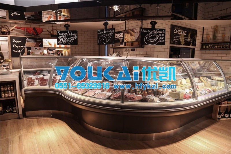 定制弧形風(fēng)冷熟食柜案例