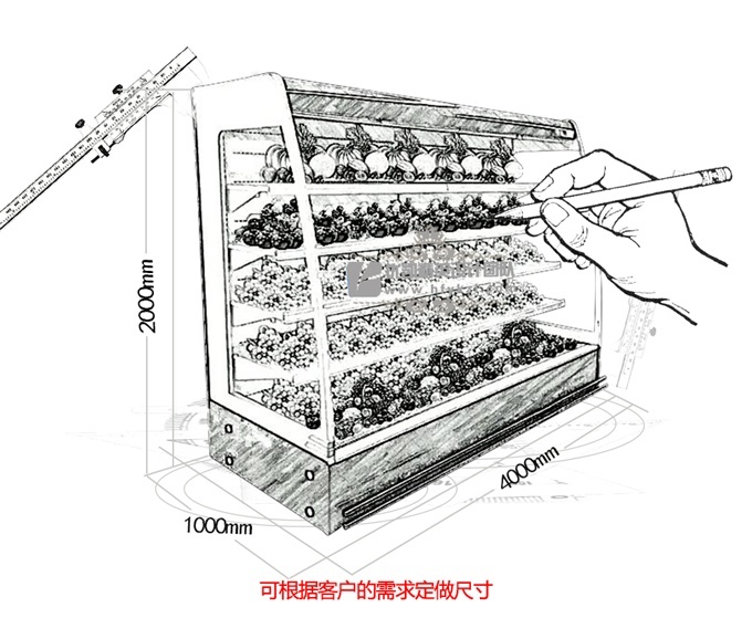 弧形風(fēng)幕柜