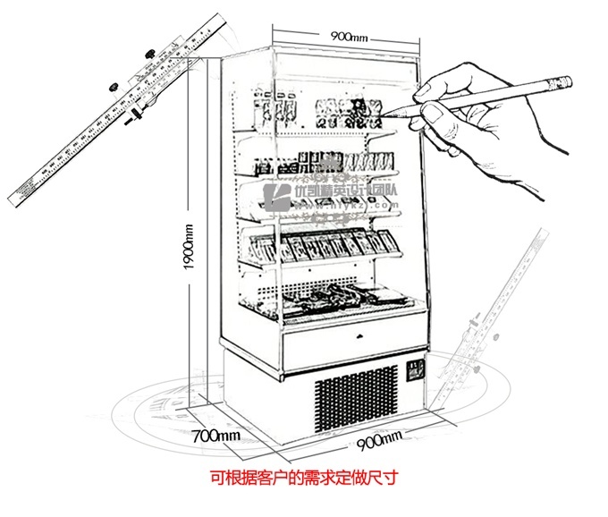 XB-17斜背式風(fēng)幕柜